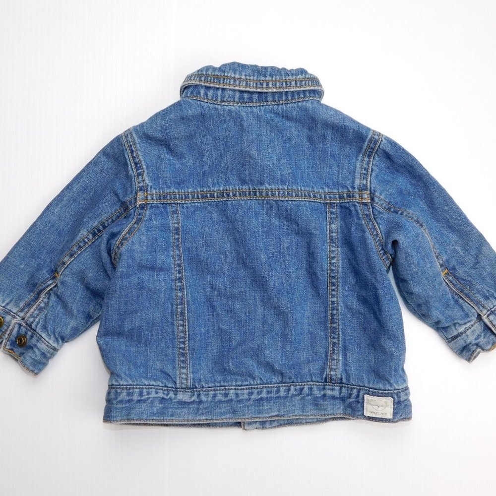 The Children's Place Jersey Lined blue Denim Jean Jacket Baby Boys 6-9 months - Picture 6 of 10